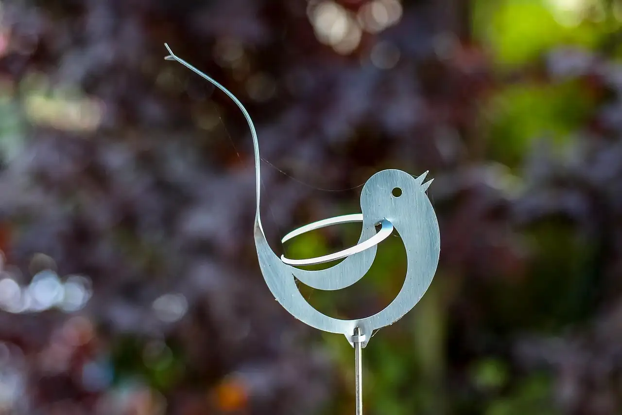 Silber deko garten