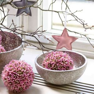 Keramik Schale rund Ø 20cm, silber