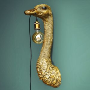 Wandleuchte Franz Josef gold „Gänsekopf“