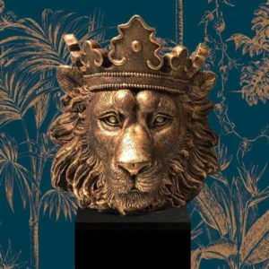 Pflanzentopf Clarence „Löwenkopf“ in gold Werner Voss