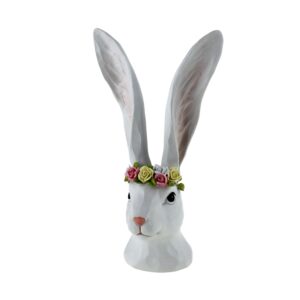 Hasenbüste mit Blumenkranz von Werner Voß