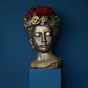 Extravagante Pflanzentopf Rose, gold