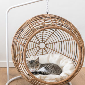 Korb Hängend Tier Rattan/Metall Naturell